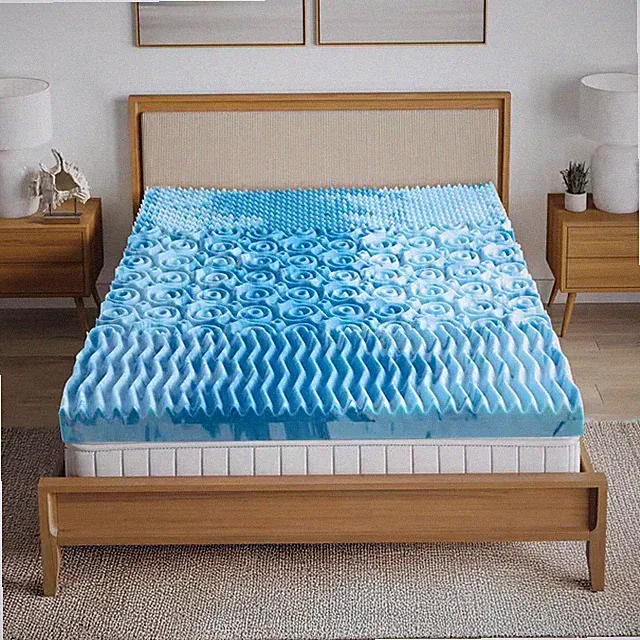 3 In. King Cooling Gel 7-Zone Memory Foam Mattress Topper, Medium Plush Support