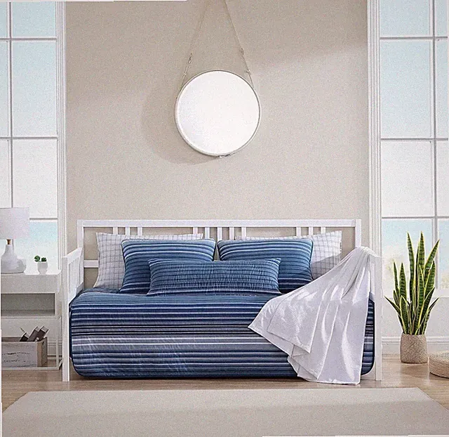 Nautica Daybed Bedding Cotton Reversible Set With Matching Shans & Pillow Covers