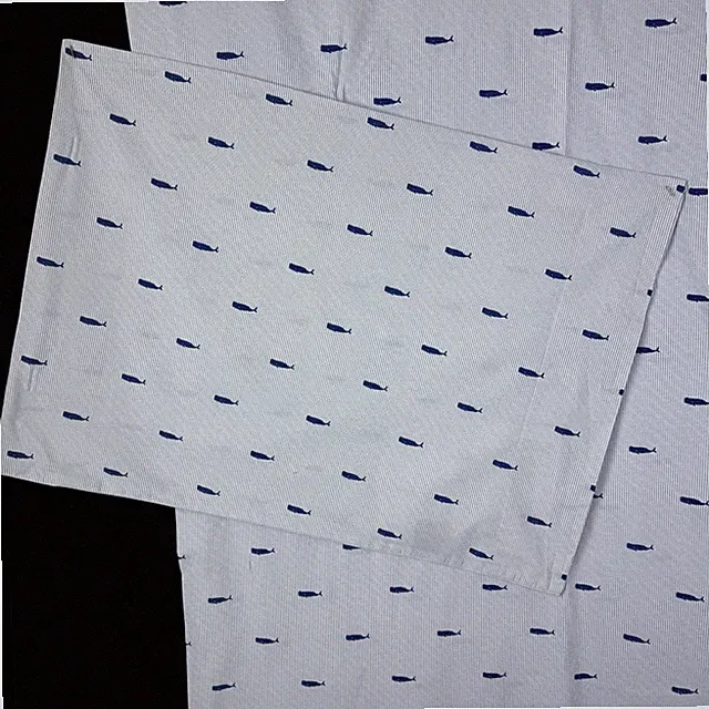 Nautica Full Bed Flat Sheet 1 Pillow Case Blue Whale Stripes Cotton Excellent