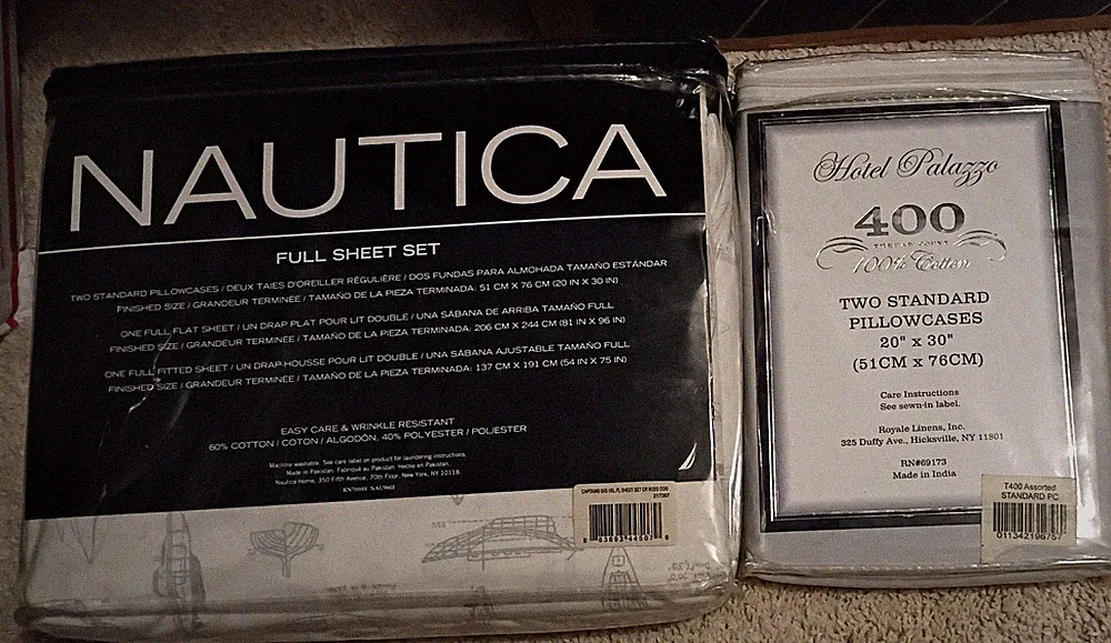 NAUTICA FULL SHEET SET CAPTAINS GIG SAILBOATS EASY CARE WRINKLE RES FREE P/Case