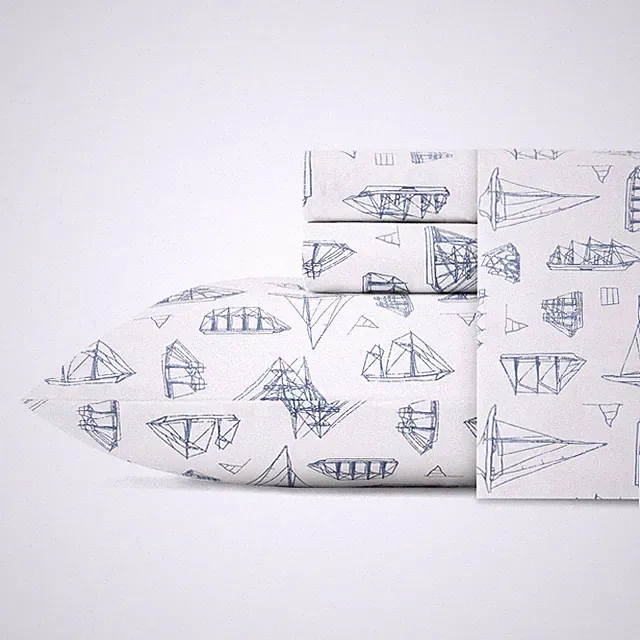 Nautica - Full Size Sheet Sets, Cotton Percale Bedding, Crisp & Cool, Coastal...
