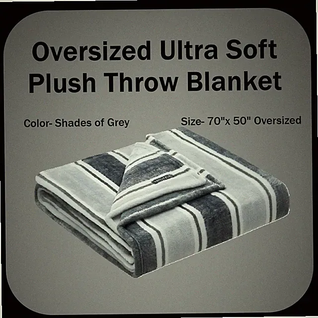 Nautica Jetty Island Ultra Soft Oversized Plush Throw Blanket 70"X50"