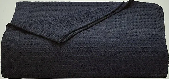 Nautica - King Blanket, Cotton Medium-Weight Bedding, Home King, Baird Navy