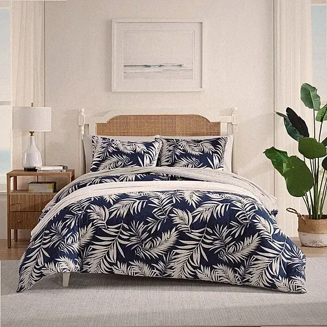 Nautica Marina Navy Leaf Reversible 2-Pc. Comforter Set, Twin