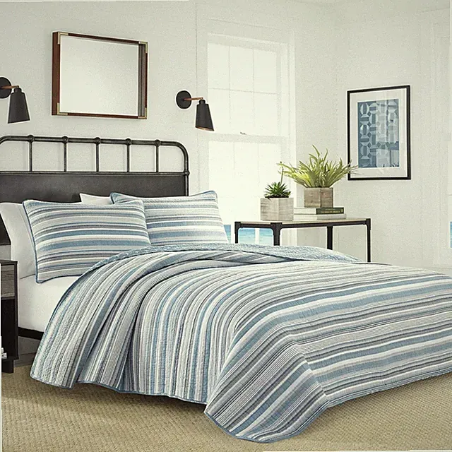 Nautica Queen Quilt Set, Soft & Breathable Cotton Bedding with Medium Weight