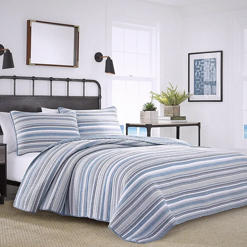 Nautica Quilt Set All Season Cotton Bedding with Matching Sham, Lightweight &