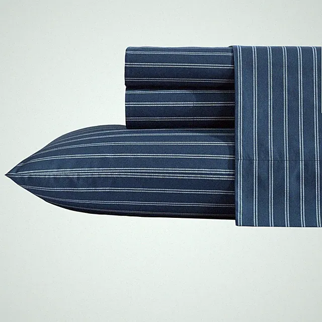 Nautica Richmond Stripe Sheet Set Captain'S Blue