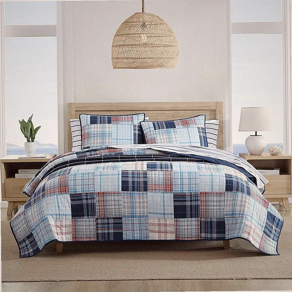 Nautica Stony Point Quilt Blue-Full/Queen