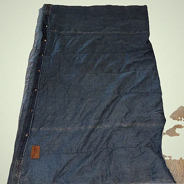 Nautica Twin 74” X 91” Dark Jean /chambray Comforter-bedspread-excellent