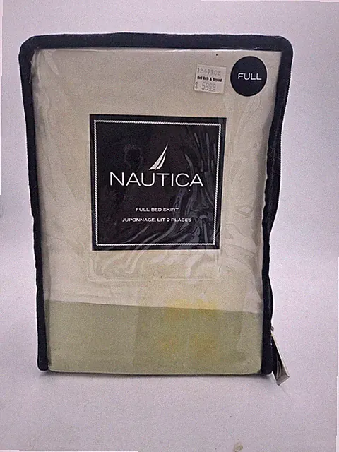 New Nautica PALM HARBOR Full Size Bedskirt 100% Cotton