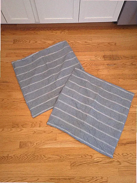 Set Of 2 Nautica Home Euro Shams Blue Gray White 100% Cotton - M44